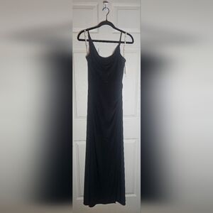 NWT DB Studio Black Cowl Neck Jersey Sheath Gown David’s Bridal Size 8